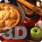 American Flag Apple Pie 3D LWP آئیکن