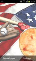 American Flag Apple Pie 3D LWP スクリーンショット 1