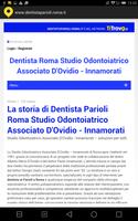 Dentista Parioli Roma captura de pantalla 1