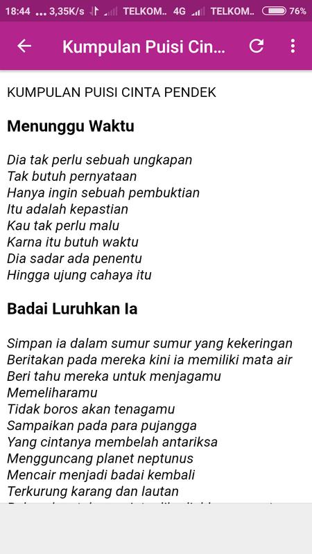 Puisi Cinta Menyayat Hati Offline For Android Apk Download