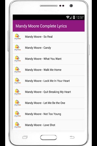 Mandy Moore Complete Lyrics For Android Apk Download