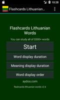 Flashcards Lithuanian Words poster