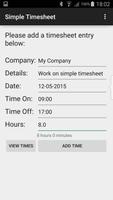 Simple Timesheet FREE پوسٹر