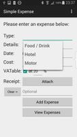 Simple Travel Expense FREE Ekran Görüntüsü 1