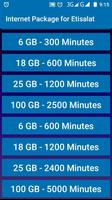 Internet Package for Etisalat capture d'écran 2