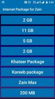 Internet Package for Zain syot layar 1