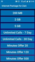 Internet Package for Zain syot layar 2