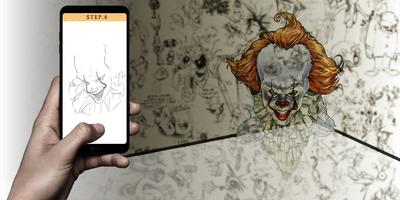How To Draw Pennywise, It Clown Step By Step ảnh chụp màn hình 1