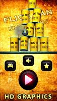 Flick Can Knockdown 3D: Can Knockout Throwing Game Affiche