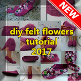diy felt flowers tutorial 2017 ícone