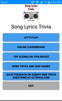 Song Lyrics Trivia Plakat