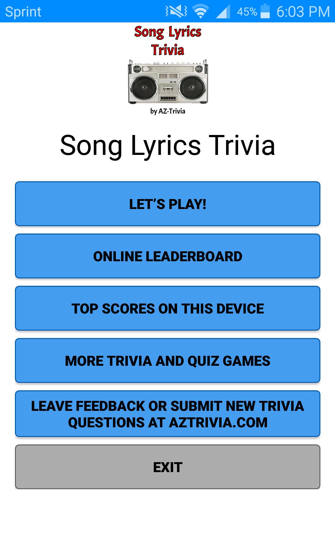 1999 Song Lyrics Quiz