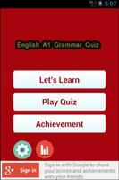 پوستر English Level A1 Grammar Quiz