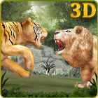 Wild Big Cats Fighting Challenge 2: Lion vs Tigers أيقونة