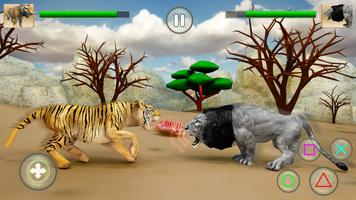 Wild Big Cats Fighting Challenge 2: Lion vs Tigers capture d'écran 1