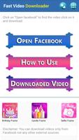 Fast Facebook Video Downloader پوسٹر