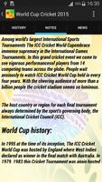 World Cup Cricket - 2015 capture d'écran 3