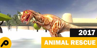 Dinosaur survival vehicle game Affiche
