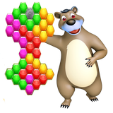 آیکون‌ Beehive Bear: Honeycomb Hex Puzzle
