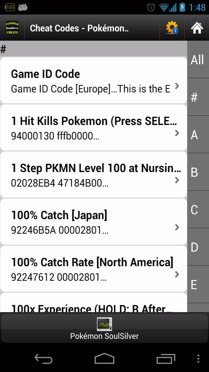 ดาวน์โหลด Cheats for POKEMON SoulSilver Version APK สำหรับ Android