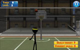 Basket-ball avec Stickman capture d'écran 3