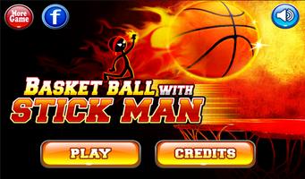 Basketball with Stickman-poster