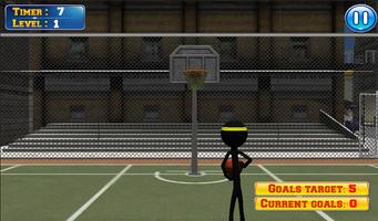 Basket-ball avec Stickman capture d'écran 1