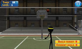 Basket-ball avec Stickman capture d'écran 2