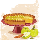 Cocinar pastel de manzana icono