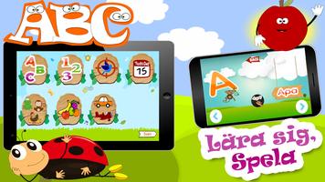 ABC svenska & brevspårning - alfabet för barn 123 Affiche