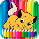 Animal coloring book icône