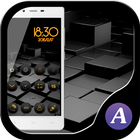 Cool black theme-ABC launcher icon