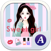 Sweet girl theme-ABC Launcher