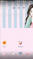 Sweet girl theme-ABC Launcher captura de pantalla 1