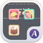Lovely pets theme ABC launcher أيقونة