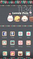 Lovely pets theme ABC launcher โปสเตอร์