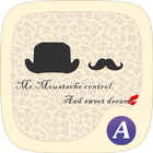 Mustache theme - ABC launcher icône