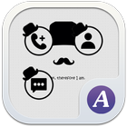 Gentleman mustache theme-ABC 아이콘