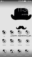 Gentleman mustache theme-ABC Affiche
