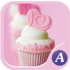 Pink cupcake theme-abclauncher 圖標
