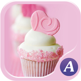 Pink cupcake theme-abclauncher আইকন