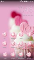 Pink cupcake theme-abclauncher Affiche