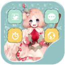 Kawaii girl theme-ABC Launcher APK