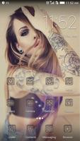 Tattooed girl theme plakat