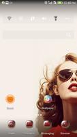 Red lip theme-ABC Launcher تصوير الشاشة 1