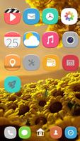 Warm sunflower theme launcher capture d'écran 1