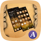 Wood grain them-ABC Launcher icône