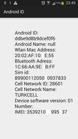 IMEI and Android id showing تصوير الشاشة 1