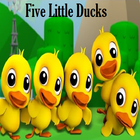 Five Little Ducks Kids Poem Zeichen