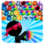 Ninja Stickman bubble shooter free ikon